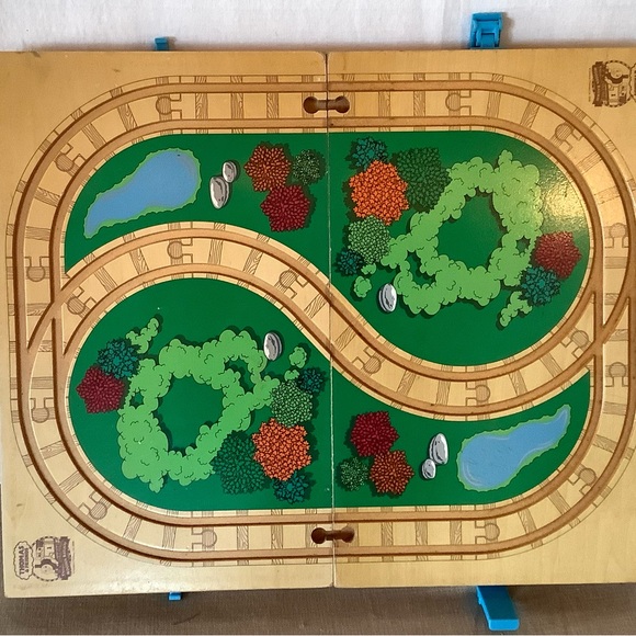 Rare Vintage Thomas Wooden Railway storage/travel case with useable train track - Picture 1 of 10